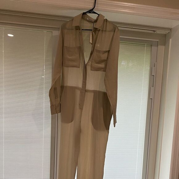 NWT Alexander Wang sheer silk Jumpsuit size small - Picture 3 of 7